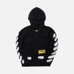 off white black diagonal spray print hoodie - KITH-SHOP