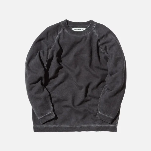 off white black fleece crewneck sweatshirt - KITH-SHOP