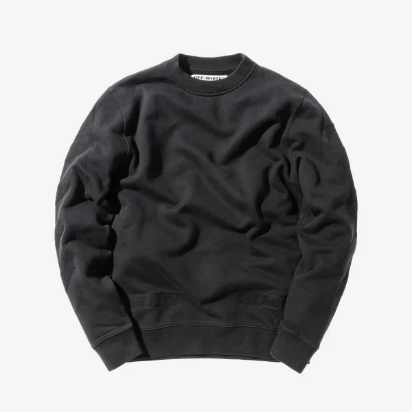 off white black tonal cornelly crewneck sweatshirt - KITH-SHOP