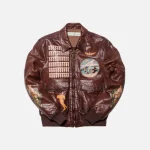 off white brown aviator bomber jacket - KITH-SHOP