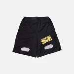 off white diagonal spray mesh black shorts - KITH-SHOP