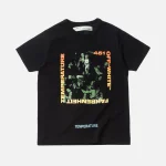 off white gradient slim fit caravaggio tee black multi - KITH-SHOP