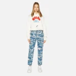 off white heart not trouble white red crop hoodie - KITH-SHOP