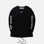 off white long sleeve tee with quotes black - KITH-SHOP