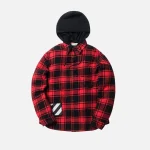 off white padded red hoodie shirt - KITH-SHOP