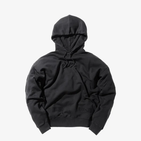 off white tonal cornelly black hoodie - KITH-SHOP