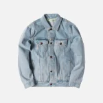 off white vintage bleach not real angel denim jacket - KITH-SHOP