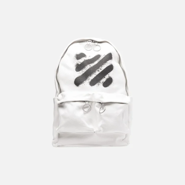 off white white diagonal spray design backpack - KITH-SHOP