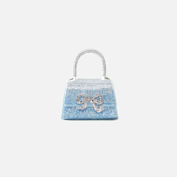 ombre rhinestone bow micro bag in blue self portrait - KITH-SHOP