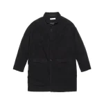 one stroke long flannel coat in black - KITH-SHOP