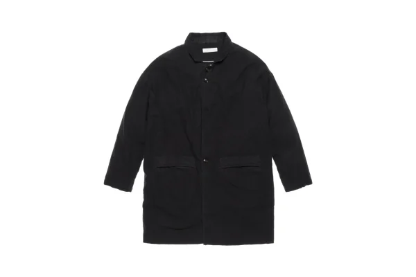 one stroke long flannel coat in black - KITH-SHOP