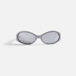 opel flatlist sunglasses metallic silver frame with silver reflective lenses - KITH-SHOP