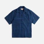 organic cotton yarn dyed poplin marni bowling shirt ink - KITH-SHOP