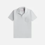 orlebar brown white jade terry towelling resort polo shirt - KITH-SHOP