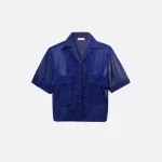 oseree lumiere blue casual bowling shirt - KITH-SHOP