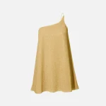 oseree lumiere gold one shoulder dress - KITH-SHOP