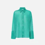 oseree lumiere long sleeves shirt in aquamarine - KITH-SHOP