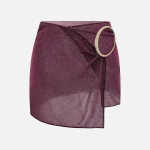 oseree lumiere maxi to mini skirt in purple - KITH-SHOP