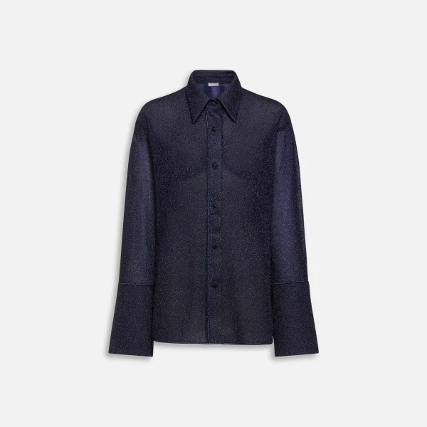 oseree lumiere night blue lurex long shirt - KITH-SHOP