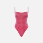 oseree lumiere raspberry square cut swimsuit - KITH-SHOP