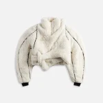 ottolinger asymmetrical teddy coat off white - KITH-SHOP