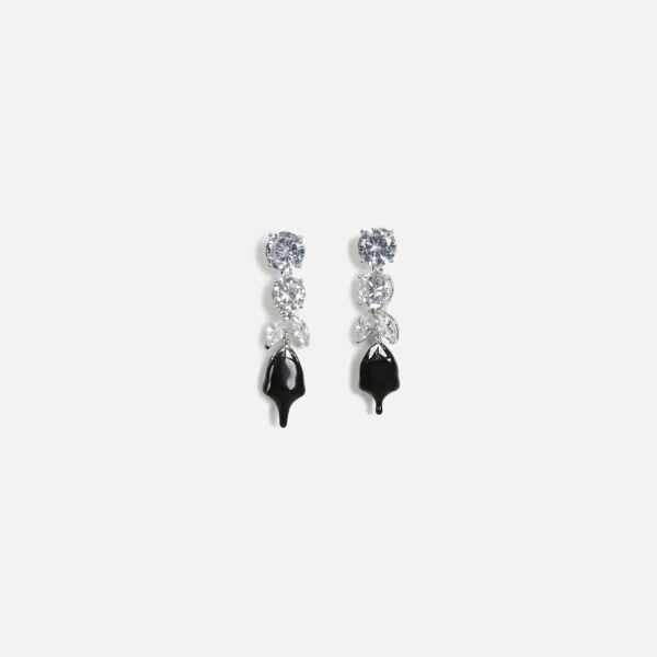 ottolinger black diamond tear drop earrings - KITH-SHOP