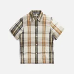 our legacy summer plaid elder shirt ecru green - KITH-SHOP