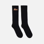 palm angels black bear design shiny socks - KITH-SHOP