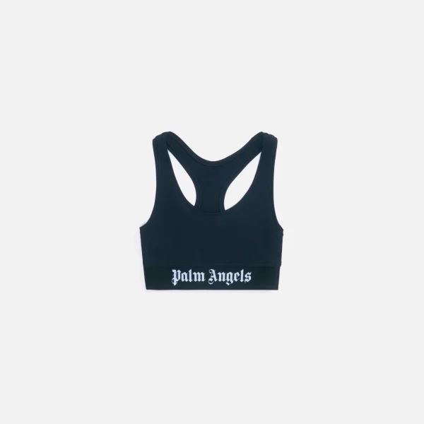 palm angels black classic logo sports bra - KITH-SHOP