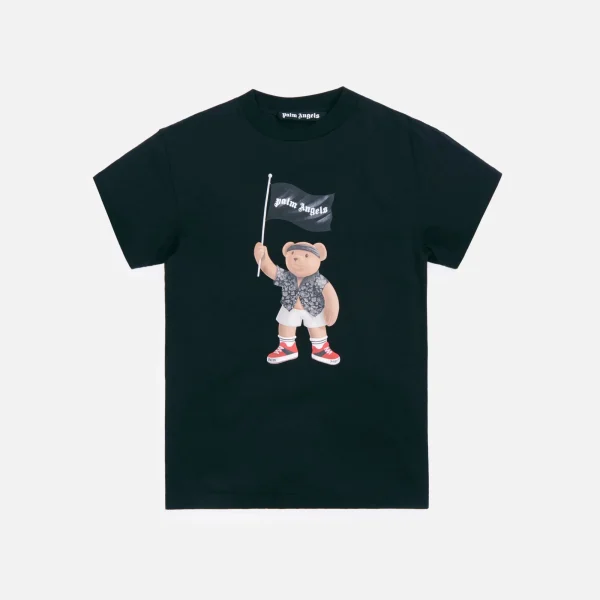 palm angels black pirate bear graphic tee - KITH-SHOP