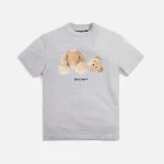 palm angels classic melange grey brown pa bear tee - KITH-SHOP