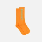 palm angels fluo orange classic logo socks - KITH-SHOP