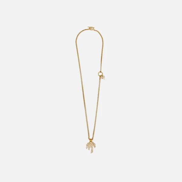 palm angels gold green strass necklace - KITH-SHOP