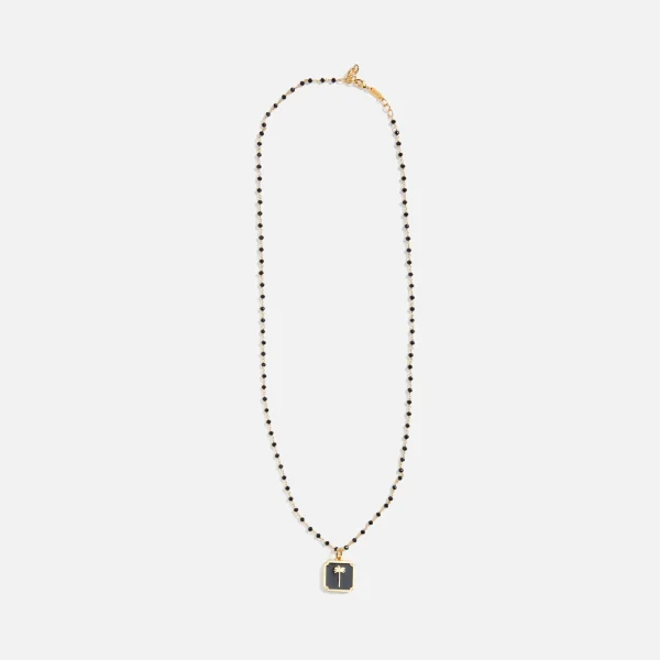 palm angels gold palm medal necklace - KITH-SHOP