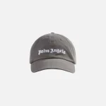 palm angels grey classic logo baseball cap - KITH-SHOP