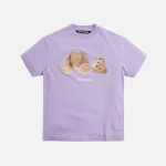 palm angels lilac bear classic tee - KITH-SHOP