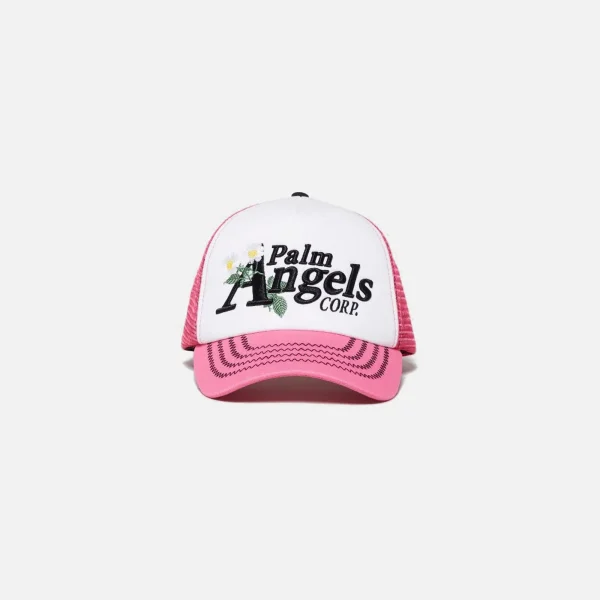 palm angels pink daisy logo cap - KITH-SHOP