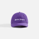 palm angels purple and white classic logo cap - KITH-SHOP