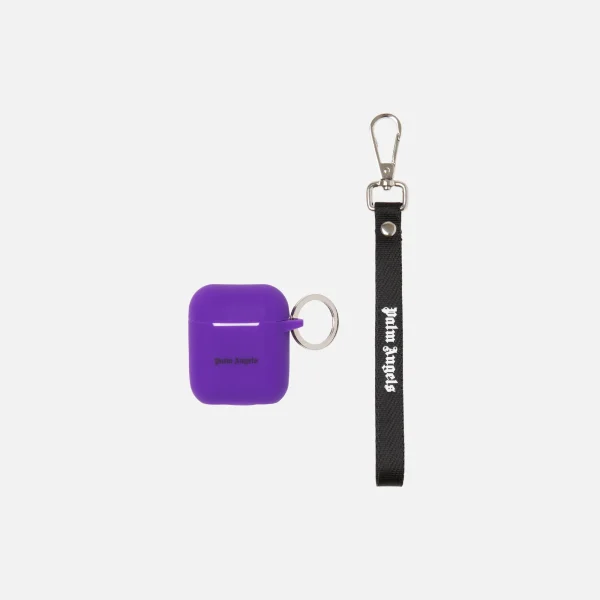 palm angels purple logo airpods case - KITH-SHOP