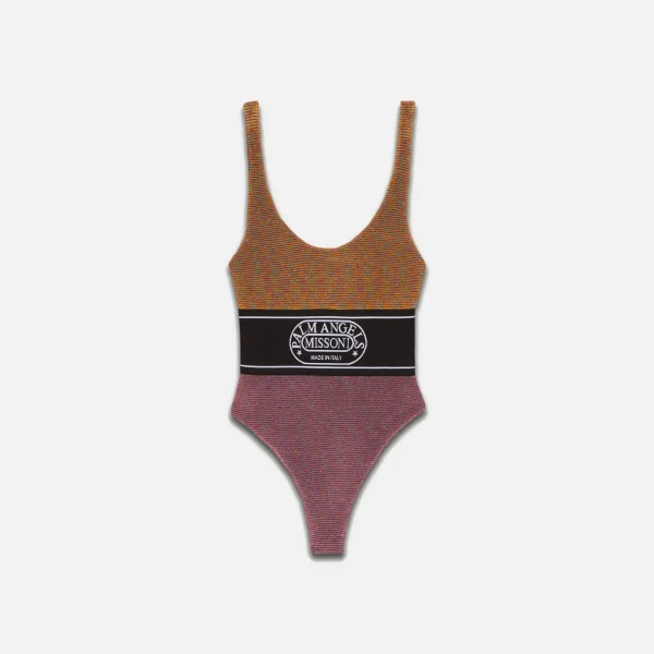 palm angels x missoni multi color lurex one piece swimsuit - KITH-SHOP