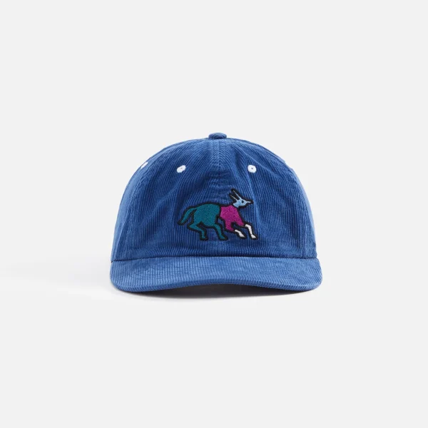 parra anxious dog 6 panel cap in blue - KITH-SHOP