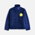 parra balled fleece jacket in dark royal blue - KITH-SHOP