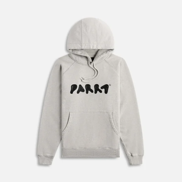 parra blob logo heather grey hooded sweatshirt - KITH-SHOP