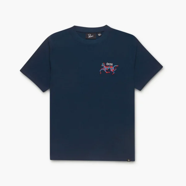 parra dog race graphic tee navy blue - KITH-SHOP