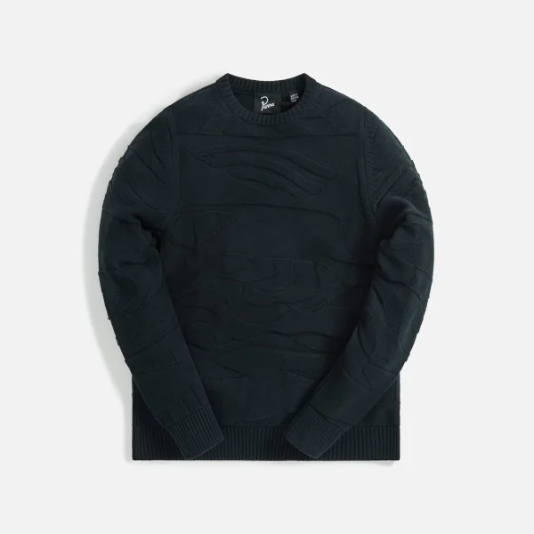 parra landscape knitted pullover in navy blue - KITH-SHOP