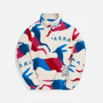 parra off white jumping foxes sherpa fleece jacket - KITH-SHOP