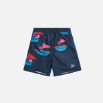 parra paper boats navy blue swim shorts - KITH-SHOP