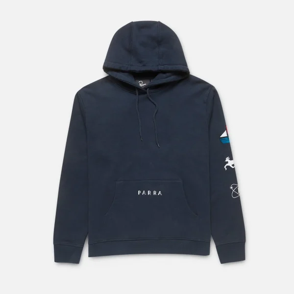 parra paper dog hooded sweatshirt in navy blue - KITH-SHOP