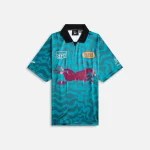 parra sports deep sea green flag embroidery polo shirt - KITH-SHOP