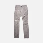 pierre balmain biker jeans dark grey denim - KITH-SHOP